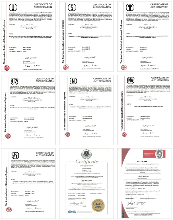 Certificates